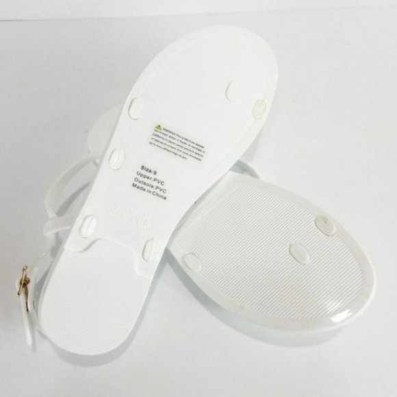 Olivia Miller Tramore Jelly Sandals White -9 - Picture 4 of 4